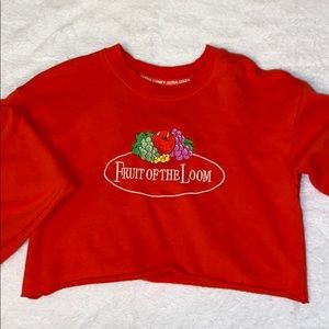 Fruit of the loom crop tip sweatshirt